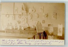 39836714 - Staffelei Atelier Stuck Beruf 1901