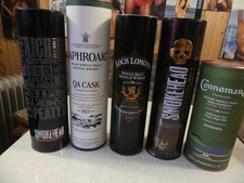 5 Whisky Leerkartons, versch. Sorten, Deko, Bar, Keller, Party, (001)