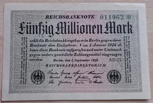 Deutsches reich millionen - deutsches, 50