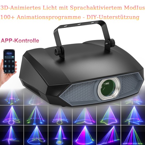 Animierte rgb laser - 2w, 3d