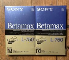 2x Sony Betamax L-750 Leer Videokassetten L-750BT - Neu & Verschweißt