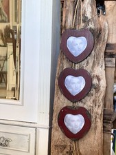 Bilderrahmen Herzen Herz Wandbehang Shabby Holz Shabby Rustikal