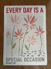 Poster 50x70cm Blume Special Occasion Weiß Oh Happy Day Druck Postery