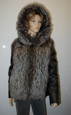 Leder jacke weste mit - jacke,