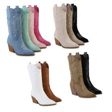 Damen Stiefel Cowboystiefel