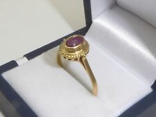 750 Gelbgold 18K Gold Ring Rubin Verlobungsring 3,4 g RG 63 - 20 mm 7161a