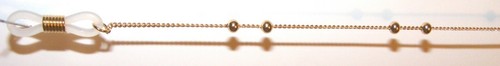 Feine brillenkette mit kugeln - mit,