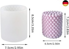 Kerzen Silikonform,1Stk 3D Bubble Candle silikonform,Zylindrische