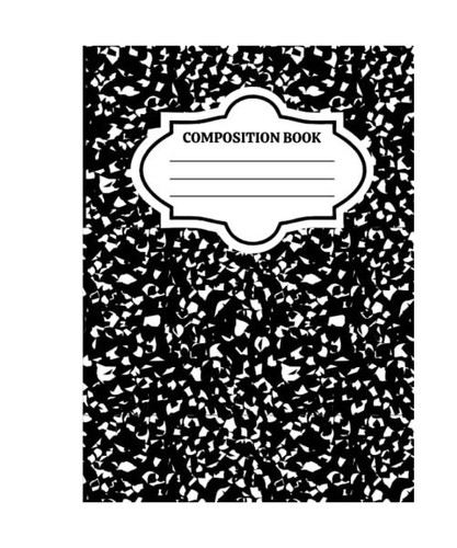 Composition book white - book:,