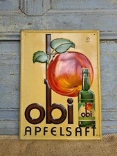 B8056 Altes Blechschild | OBI APFELSAFT | GETRÄNK Werbeschild