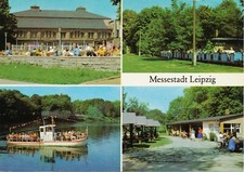 13-C285 Ansichtskarte Leipzig Naherholungsgebiet Auensee Pioniereisenbahn DDR