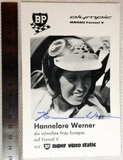 Hannelore Werner, Formel V,  alte Autogrammkarte , orig. unterschrieben