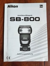 NIKON SB-800 Benutzerhandbuch deutsch Autofokus-Blitzgerät - guter Zustand
