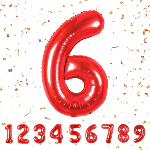 Geburtstag zahlen luftballon - , 6