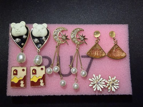 Paar damen ohrringe - 5, set