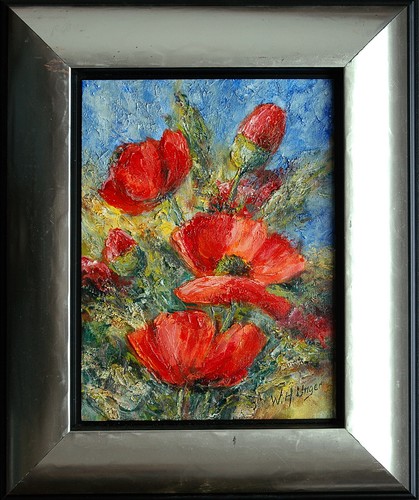Roter mohn mohnblumen - roter, in