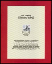 BERLIN SONDERBLATT POSTKALENDER 1985 WILHELM VON HUMBOLDT RR!! ub32