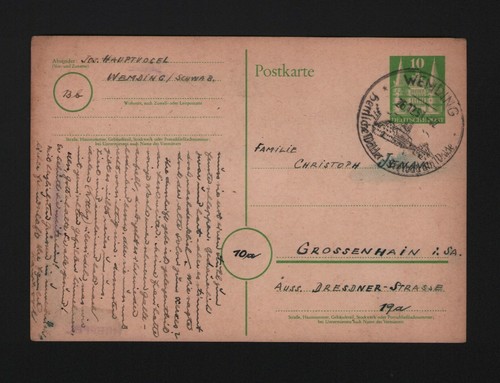 Wemding postkarte 1951 - wemding,,