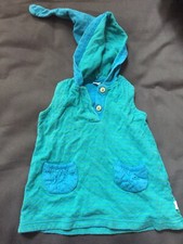 leela cotton tunika 62/68 sommer mütze kleid GOTS Bio Öko Vegan