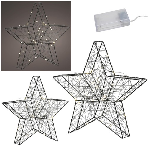 Led draht leucht stern schwarz - led,