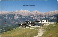 Seefeld Tirol Rosshuette mit Seilbahnen gegen Wettersteingebirge