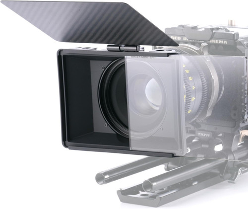Compact matte box - with, lens