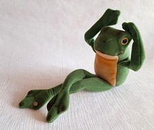 STEIFF SCHLENKERFROSCH "CAPPY"  TREVIRA SAMT mit KNOPF  32 cm groß  "1979-1984"