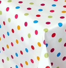 PVC Tischdecke Dottie Punkte Bunt Wachstuch · Länge & Breite wählbar· abwaschbar