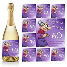 Aufkleber Sektflasche