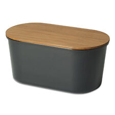 Echtwerk Brotbox "Fresh" Brotkasten mit Akazienholz Melamin Schneidebrett B-WARE