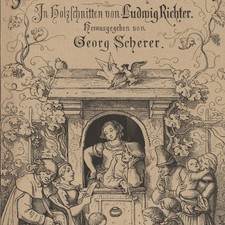 Ludwig Richter nach Aus dem Volksleben Titelblatt Original Holzstich 19 Jhd