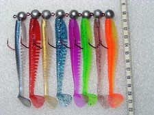 8 x Breitschwanz Gummifische