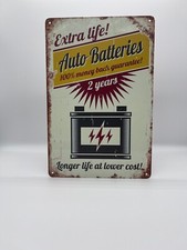 Blechschild Autobatterie