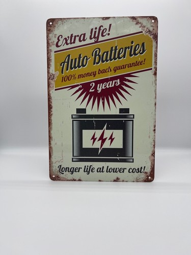 Blechschild autobatterie - blechschild,