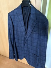Ermenegildo Zegna Sakko Blau Kaschmir/Seide Gr. 48L / 94