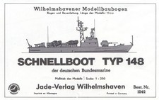 Jade Verlag 1242 - Schnellboot Typ 148 der deutschen Bundesmarine ,   1:250