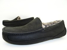 UGG Ascot Hausschuhe Slipper Lammfell Warm Gefüttert Herren Gr.43 Schwarz