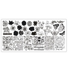 Stamping Schablone SPV-280 Frühling Schmetterling Blume Stempel Platte Nailart