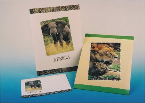 Briefpapier set mappe blatt - set,