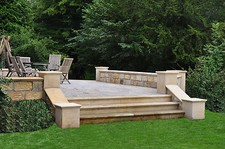 Blockstufe Sandstein Treppe