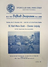 DDR Oberliga Fussballprogramm 1963 SC Karl Marx Stadt - Chemie Leipzig