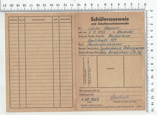 Alte ddr urlauberkarte - urlauberkarte, fdgb