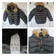 Neu Kinder Winterjacke schwarz