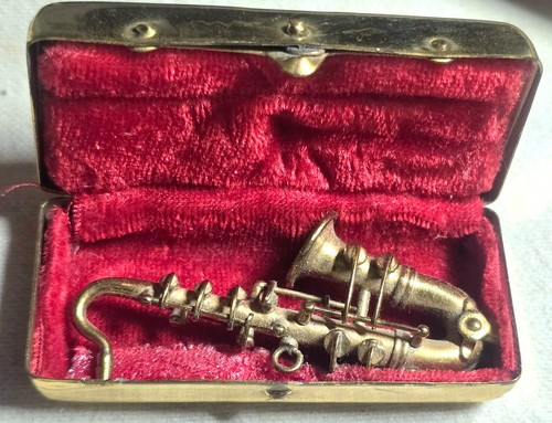 Saxophon messing miniatur - saxophon,