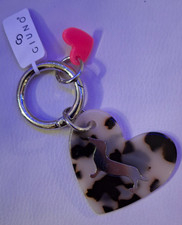 Dackel Hunde Anhänger Taschenanhänger Schlüsselanhänger Keyring Herz Leo braun