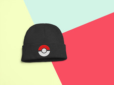 Pokemon Ball Wintermütze Pikachu Pokeball Anime Geschenk Logo Wollmütze  Hat