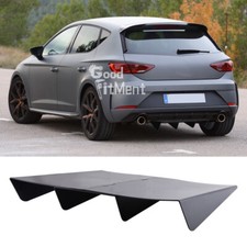 Heckdiffusor Stoßstange 4-Flossen Spoiler Splitter Schwarz Für Seat Leon Cupra