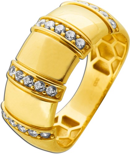 Zirkonia ring gold 333 karat - zirkonia,