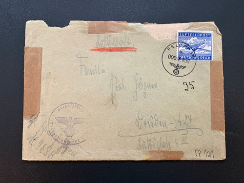 Luftfeldpost brief st - dr,