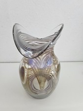 Vintage Glashütte Erwin Eisch Glasvase Vase Glas Wellenrand Signiert Datiert